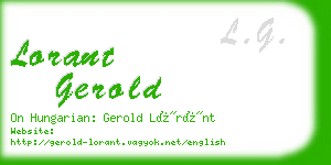 lorant gerold business card